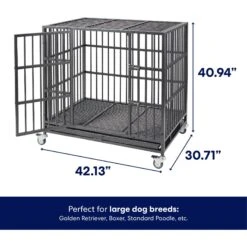Frisco Ultimate Heavy Duty Steel Metal Single Door Dog Crate -Chewy 141213 PT1. AC SS1800 V1667229081