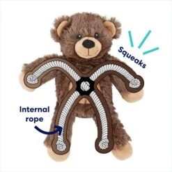 Frisco Bear Plush With Inside Rope Squeaky Dog Toy 10 Frisco Bear Plush With Inside Rope Squeaky Dog Toy -Chewy 147061 PT2. AC SS1800 V1695670751