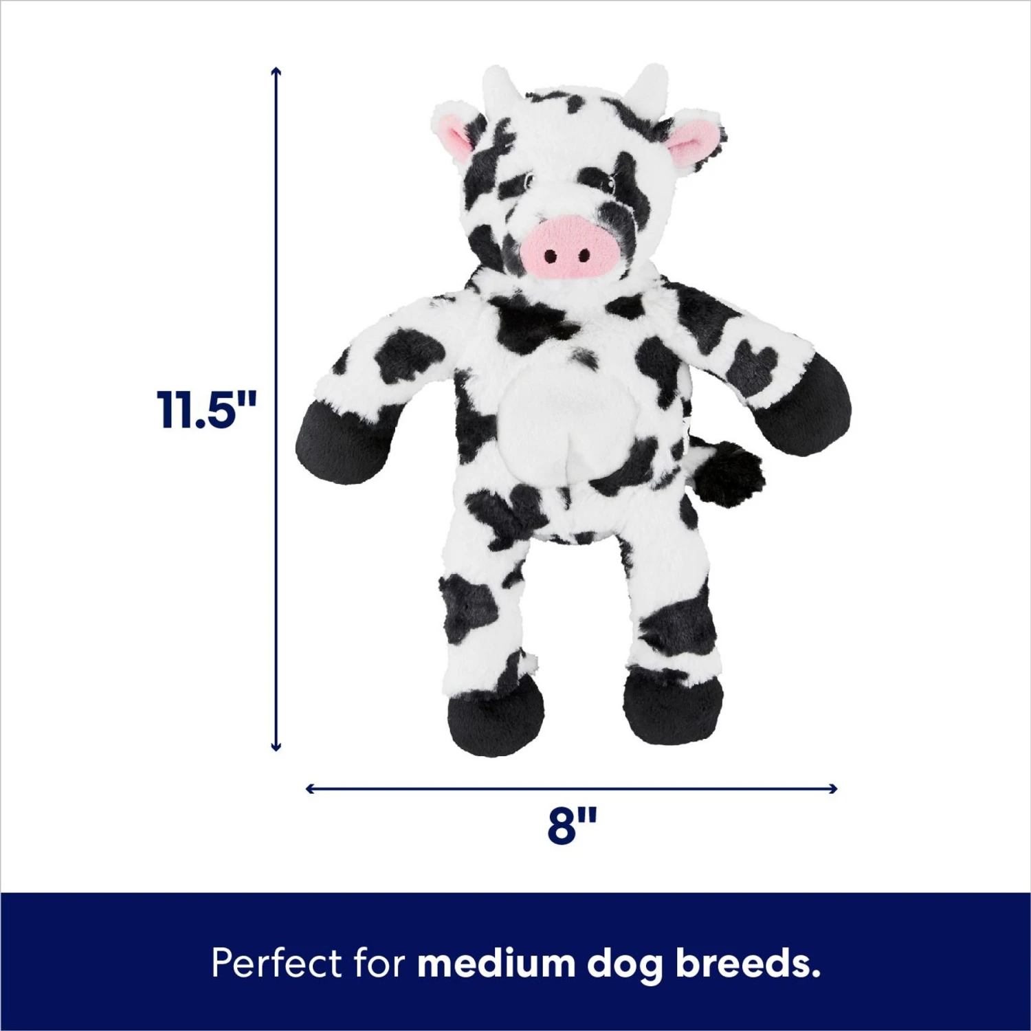 Frisco Cow Plush With Inside Rope Squeaky Dog Toy 4 Frisco Cow Plush With Inside Rope Squeaky Dog Toy - Image 2
