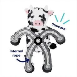 Frisco Cow Plush With Inside Rope Squeaky Dog Toy 10 Frisco Cow Plush With Inside Rope Squeaky Dog Toy -Chewy 147063 PT2. AC SS1800 V1691776638