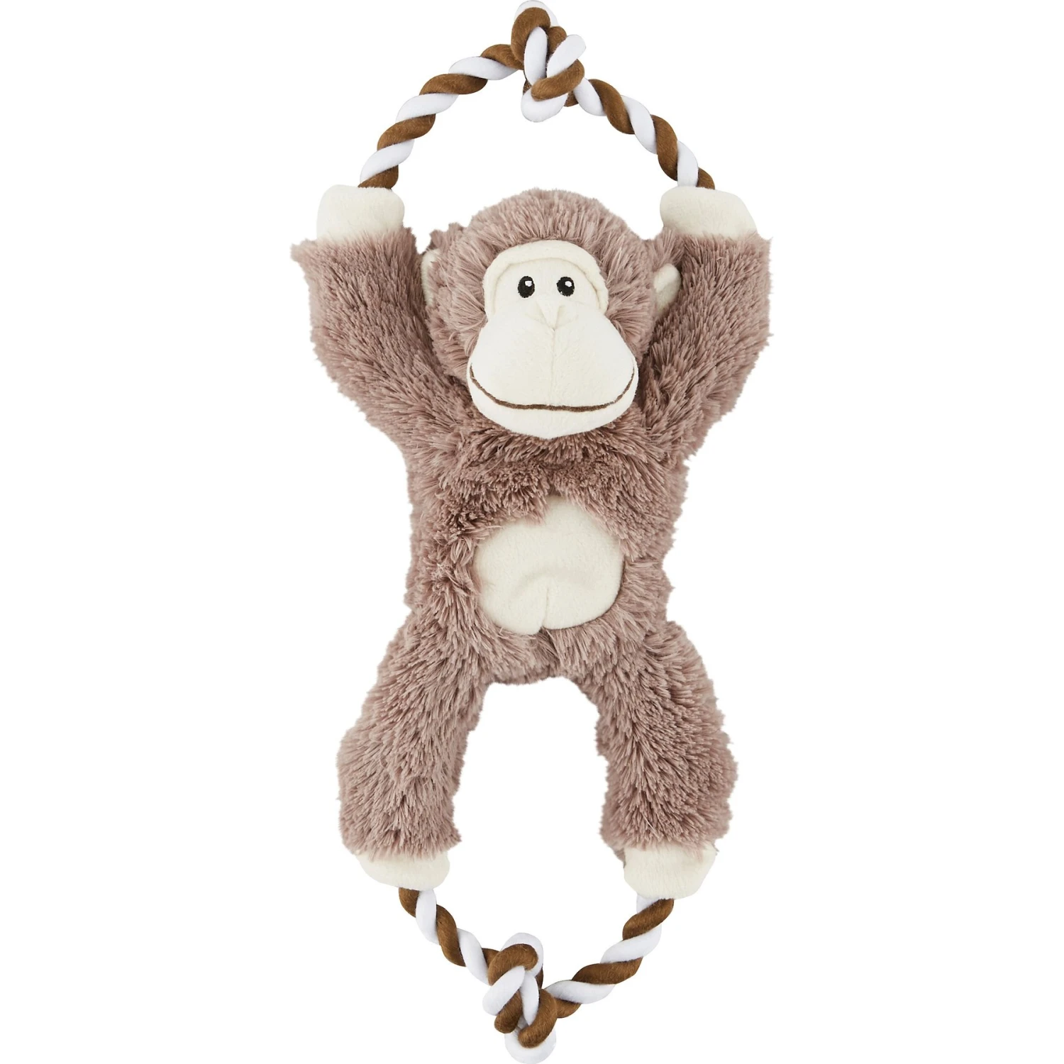 Frisco Monkey Plush With Rope Squeaky Dog Toy 3 Frisco Monkey Plush With Rope Squeaky Dog Toy