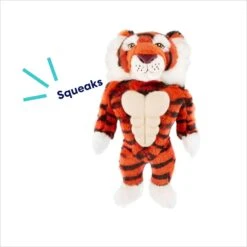Frisco Tiger Muscle Plush Squeaky Dog Toy -Chewy 147080 PT2. AC SS1800 V1695670751