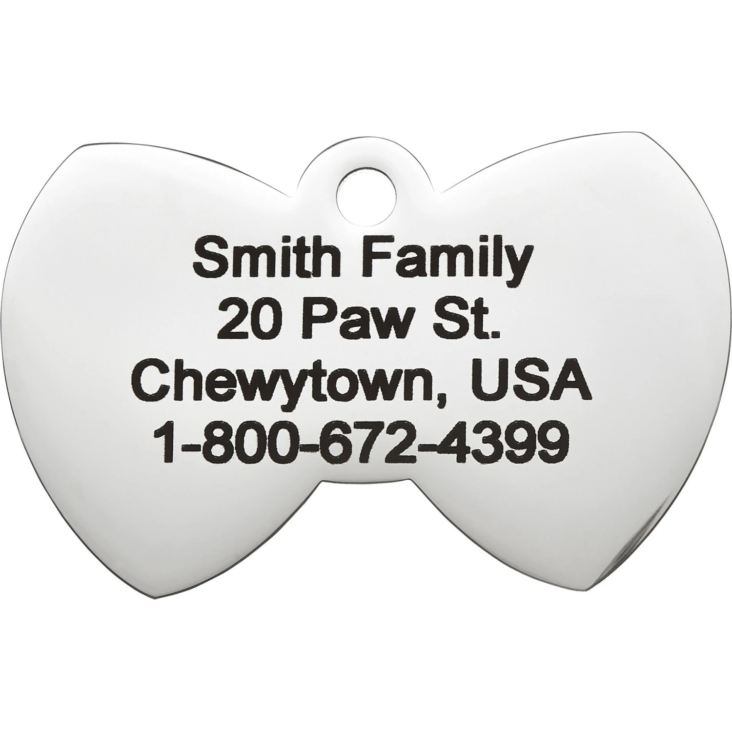 Frisco Stainless Steel Personalized Dog & Cat ID Tag, Bow Tie 6 Frisco Stainless Steel Personalized Dog & Cat ID Tag, Bow Tie - Image 4
