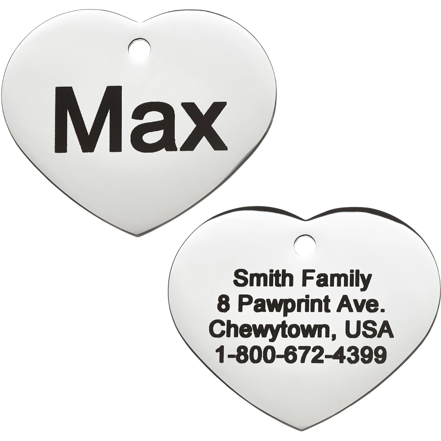 Frisco Personalized Dog & Cat ID Tag, Heart 3 Frisco Personalized Dog & Cat ID Tag, Heart