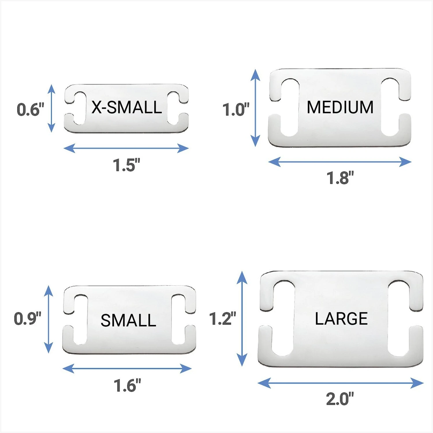 Frisco Stainless Steel Slide-On Personalized Dog & Cat Tag, Open Design 7 Frisco Stainless Steel Slide-On Personalized Dog & Cat Tag, Open Design - Image 6