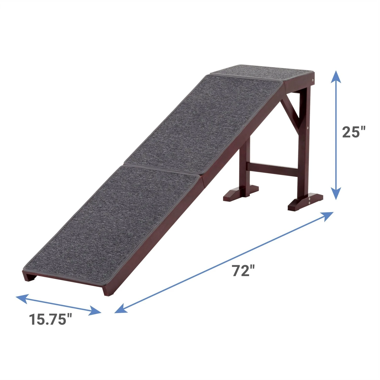Frisco Deluxe Wooden Carpeted Cat & Dog Ramp 4 Frisco Deluxe Wooden Carpeted Cat & Dog Ramp - Image 2