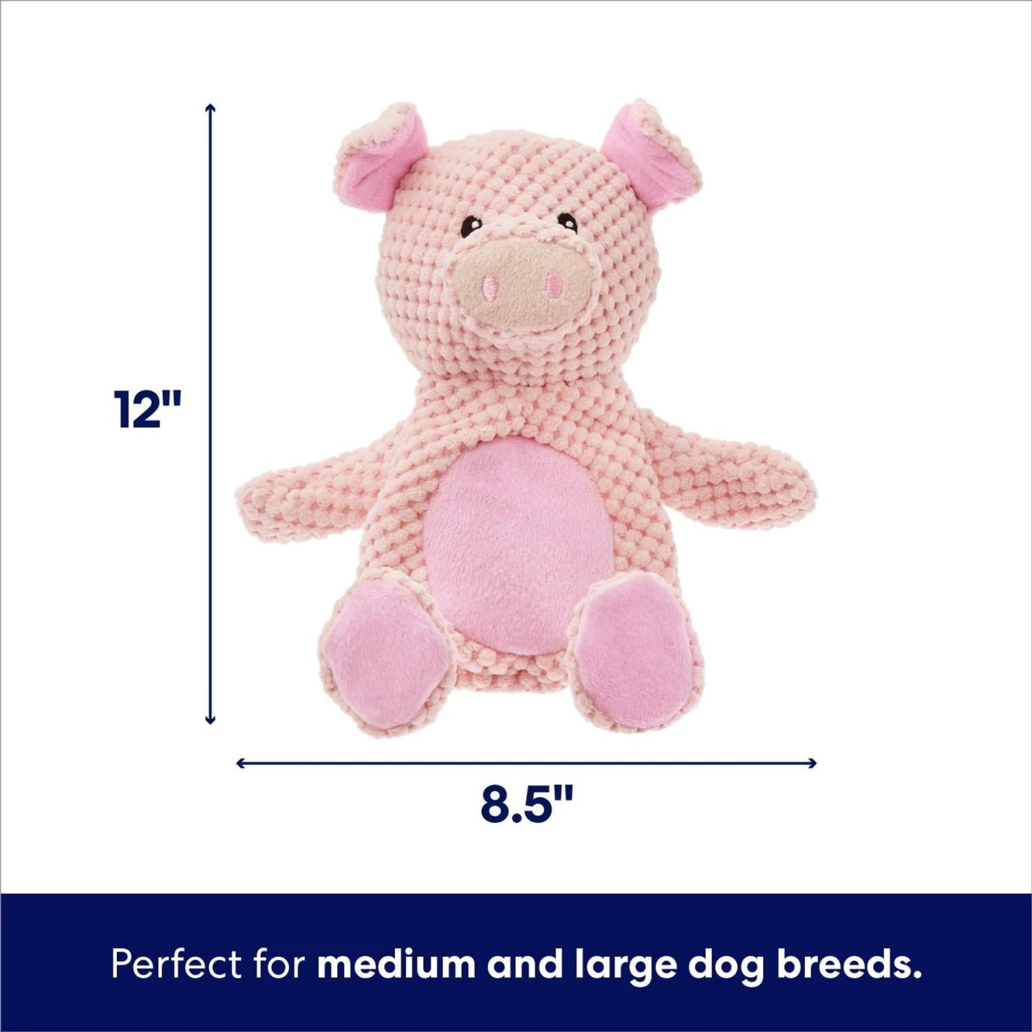 Frisco Pig Textured Plush Squeaky Dog Toy 4 Frisco Pig Textured Plush Squeaky Dog Toy - Image 2