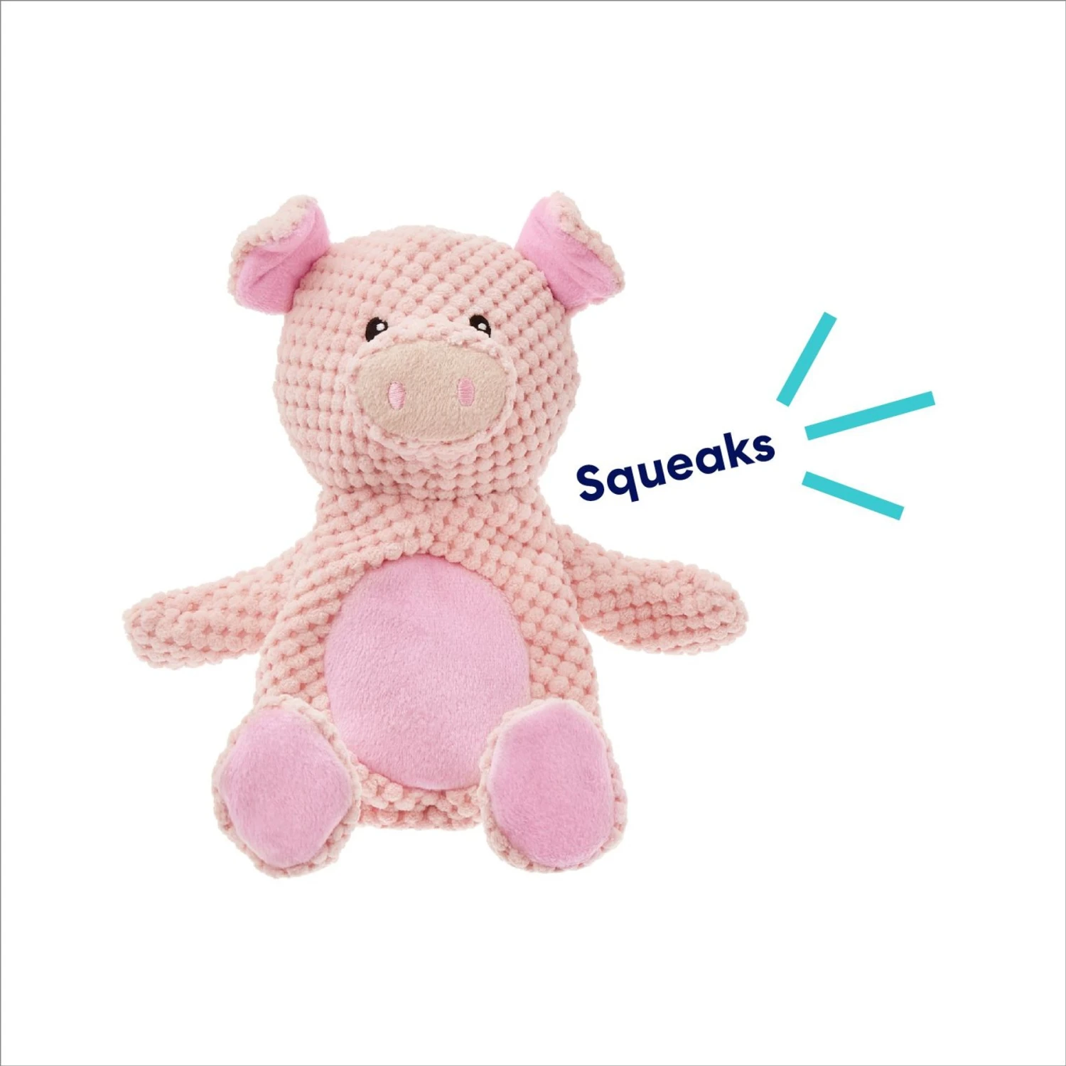 Frisco Pig Textured Plush Squeaky Dog Toy 5 Frisco Pig Textured Plush Squeaky Dog Toy - Image 3