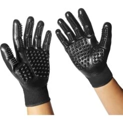 Frisco Dog & Cat Deshedding & Grooming Gloves, Black 16 Frisco Dog & Cat Deshedding & Grooming Gloves, Black -Chewy 206843 PT7. AC SS1800 V1680186390