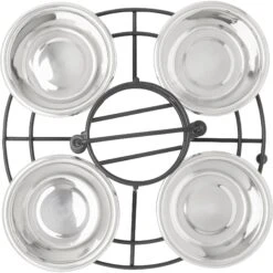 Frisco Multi Pet Feeding 4-Bowls Stainless Steel Dog & Cat Bowls, 0.5 Cup 13 Frisco Multi Pet Feeding 4-Bowls Stainless Steel Dog & Cat Bowls, 0.5 Cup -Chewy 213787 PT3. AC SS1800 V1599238894