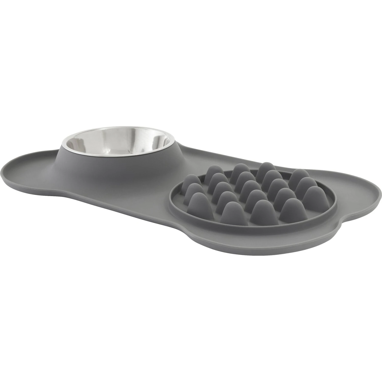 Frisco Silicone Slow Feeder Mat With Stainless Steel Bowl 2 Frisco Silicone Slow Feeder Mat With Stainless Steel Bowl