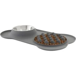 Frisco Silicone Slow Feeder Mat With Stainless Steel Bowl 10 Frisco Silicone Slow Feeder Mat With Stainless Steel Bowl -Chewy 215983 PT2. AC SS1800 V1591020078