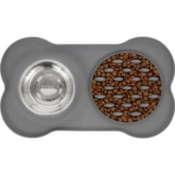 Frisco Silicone Slow Feeder Mat With Stainless Steel Bowl 12 Frisco Silicone Slow Feeder Mat With Stainless Steel Bowl -Chewy 215983 PT4. AC SS1800 V1591020085