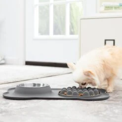 Frisco Silicone Slow Feeder Mat With Stainless Steel Bowl 14 Frisco Silicone Slow Feeder Mat With Stainless Steel Bowl -Chewy 215983 PT6. AC SS1800 V1605666801