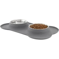 Frisco Silicone Stainless Steel Double Diner Dog & Cat Bowl -Chewy 215990 PT2. AC SS1800 V1591020093
