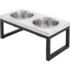 Frisco Marble Print Stainless Steel Double Elevated Dog Bowl 1 Frisco Marble Print Stainless Steel Double Elevated Dog Bowl -Chewy 216017 MAIN. AC SS1800 V1591020394