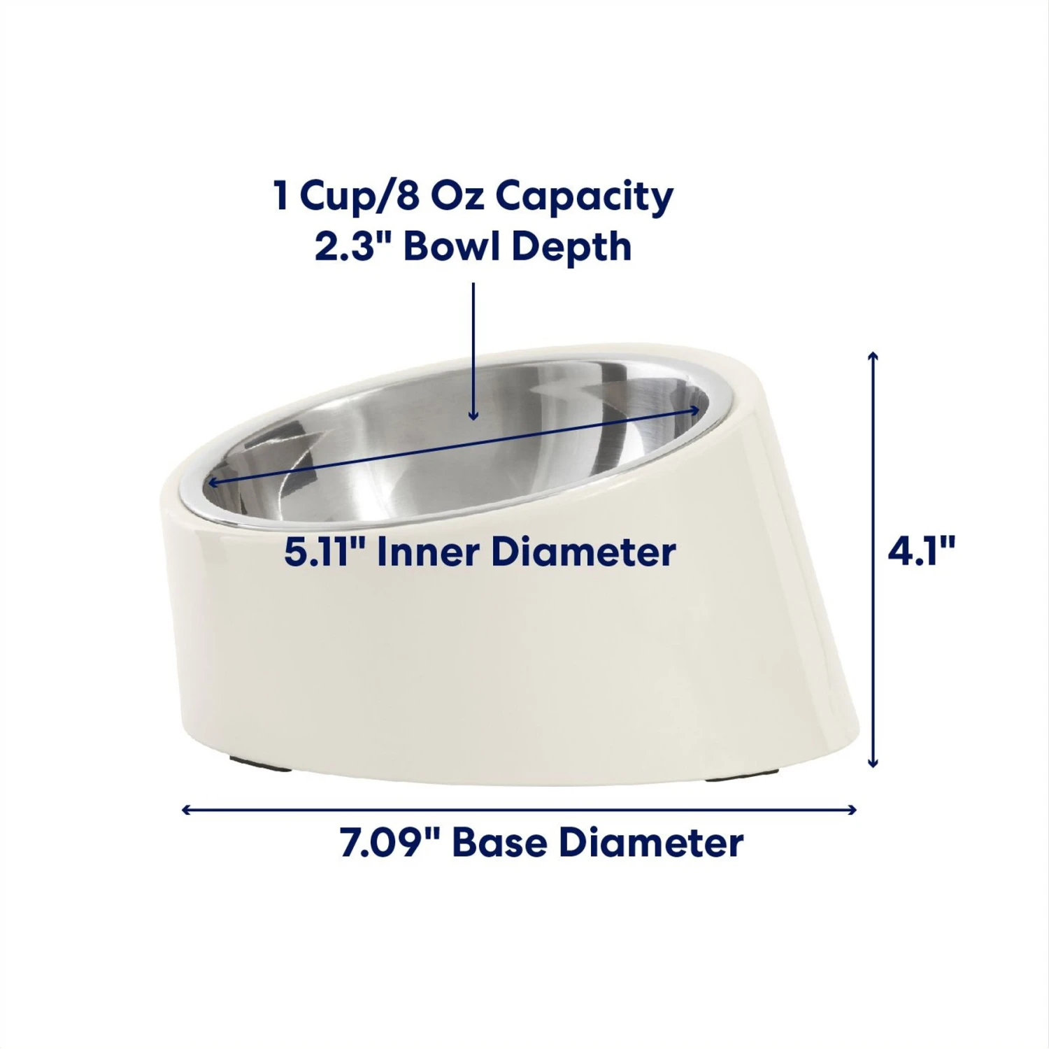 Frisco Slanted Stainless Steel Bowl 4 Frisco Slanted Stainless Steel Bowl - Image 2