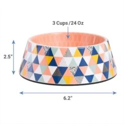 Frisco Colorful Geometric Melamine Bowl 10 Frisco Colorful Geometric Melamine Bowl -Chewy 216054 PT1. AC SS1800 V1600374499