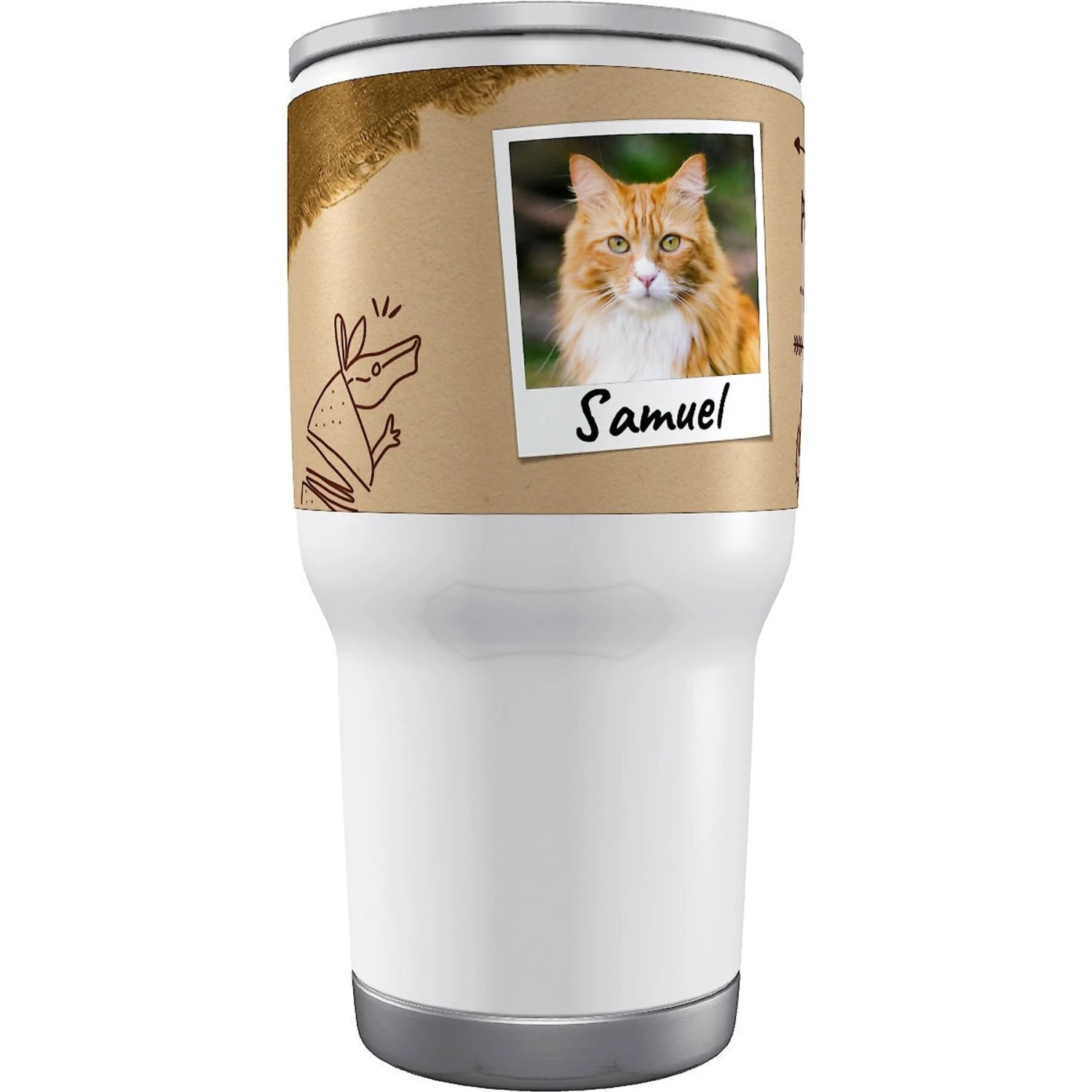 Frisco Double Walled "Pawsitive Vibes" Personalized Tumbler 5 Frisco Double Walled "Pawsitive Vibes" Personalized Tumbler - Image 3