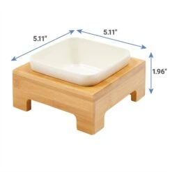 Frisco Square Melamine Dog & Cat Bowl With Bamboo Stand 14 Frisco Square Melamine Dog & Cat Bowl With Bamboo Stand -Chewy 232072 PT6. AC SS1800 V1605756717