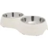 Frisco Stainless Steel Double Dog Bowls With Melamine Stand