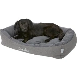 Frisco Rectangular Personalized Bolster Dog Bed W/Removable Cover 11 Frisco Rectangular Personalized Bolster Dog Bed W/Removable Cover -Chewy 234946 PT1. AC SS1800 V1600207891