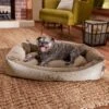 Frisco Rectangular Personalized Bolster Dog Bed W/Removable Cover, Beige, Large 1 Frisco Rectangular Personalized Bolster Dog Bed W/Removable Cover, Beige, Large -Chewy 234948 MAIN. AC SS1800 V1600207345
