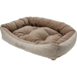 Frisco Rectangular Personalized Bolster Dog Bed W/Removable Cover, Beige, Large 12 Frisco Rectangular Personalized Bolster Dog Bed W/Removable Cover, Beige, Large -Chewy 234948 PT2. AC SS1800 V1600206988