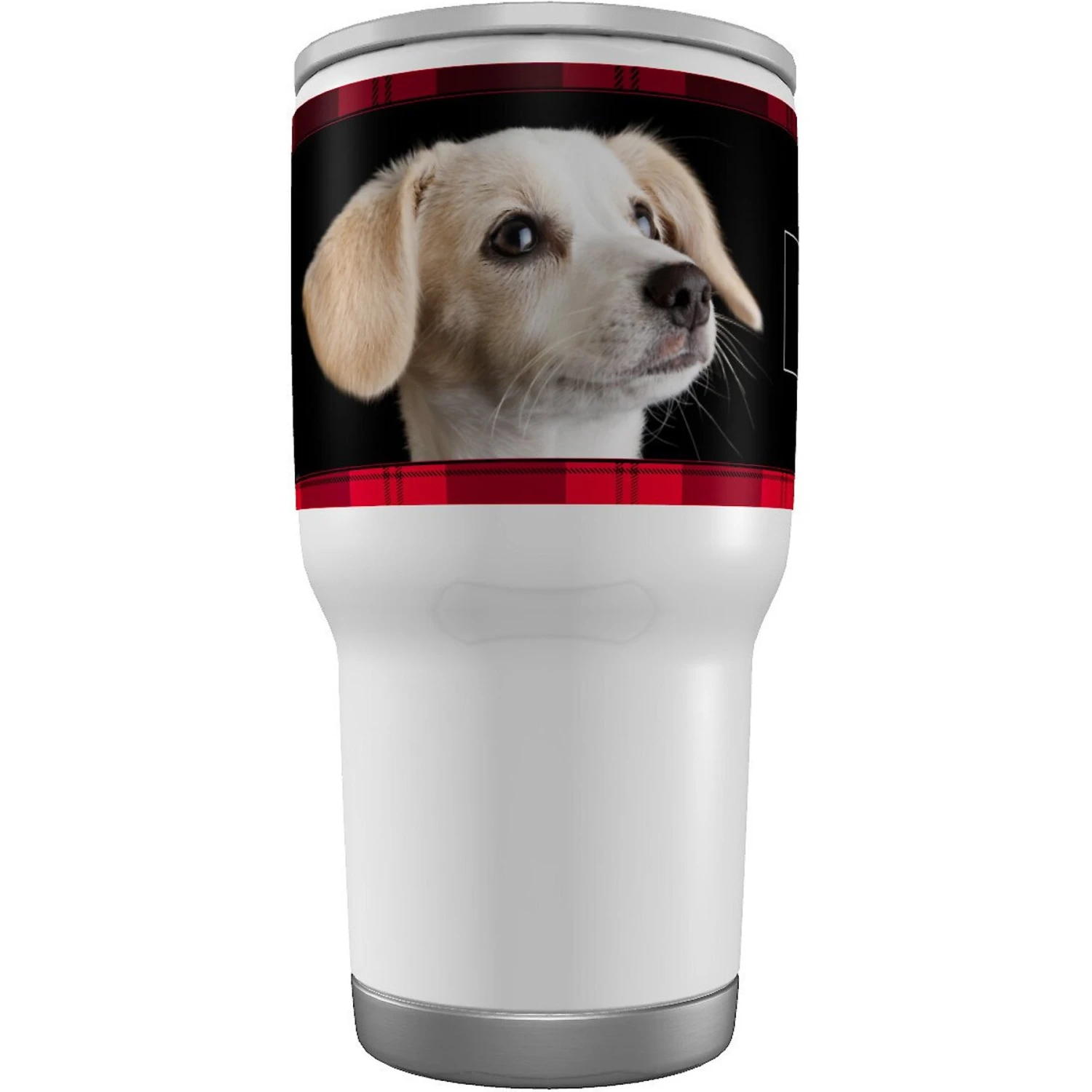 Frisco Double Walled Red Plaid Personalized Tumbler, 30-oz Cup 6 Frisco Double Walled Red Plaid Personalized Tumbler, 30-oz Cup - Image 4