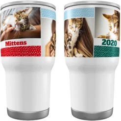 Frisco Double Walled Colored Dots Personalized Tumbler, 30-oz Cup