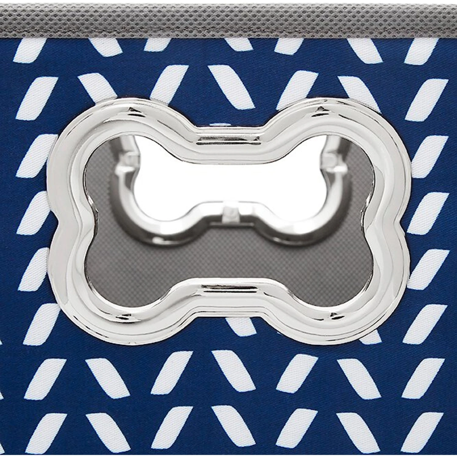 Frisco Rectangle Collapsible Pet Toy Storage Bin, Navy Herringbone 7 Frisco Rectangle Collapsible Pet Toy Storage Bin, Navy Herringbone - Image 5