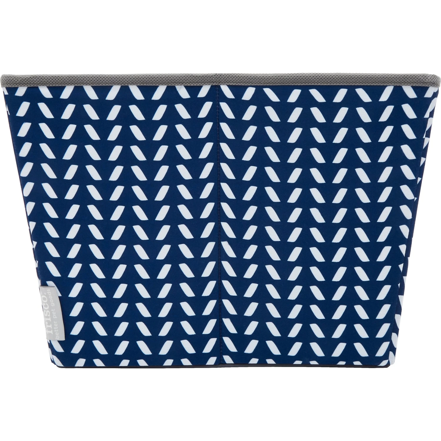Frisco Rectangle Collapsible Pet Toy Storage Bin, Navy Herringbone 8 Frisco Rectangle Collapsible Pet Toy Storage Bin, Navy Herringbone - Image 6