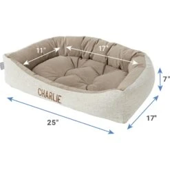 Frisco Rectangular Personalized Bolster Dog Bed W/Removable Cover, Beige, Medium 7 Frisco Rectangular Personalized Bolster Dog Bed W/Removable Cover, Beige, Medium -Chewy 252613 PT2. AC SS1800 V1605142360