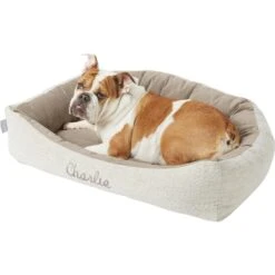 Frisco Rectangular Personalized Bolster Dog Bed W/Removable Cover, Beige, X-Large 11 Frisco Rectangular Personalized Bolster Dog Bed W/Removable Cover, Beige, X-Large -Chewy 252615 PT1. AC SS1800 V1604499419