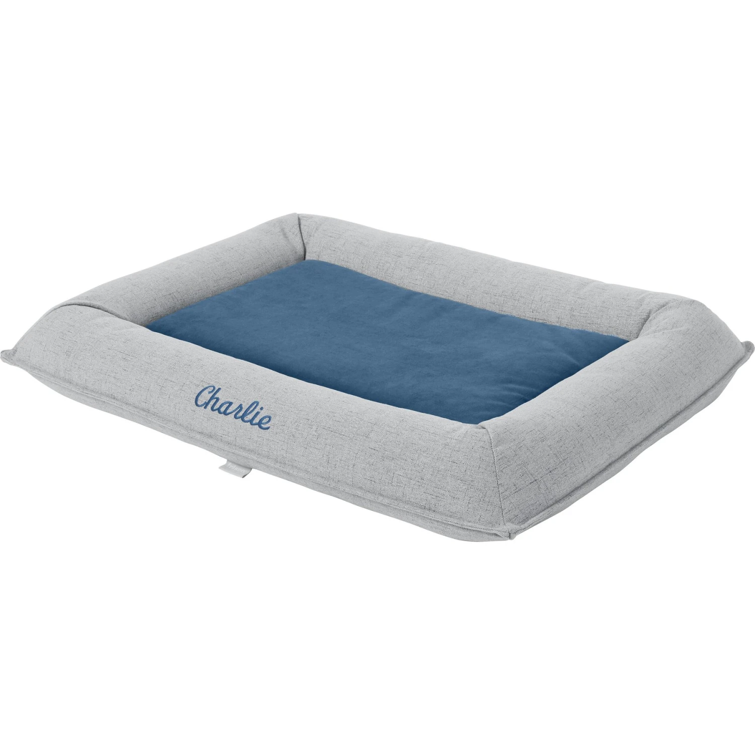 Frisco Orthopedic Personalized Bolster Dog Bed W/Removable Cover, Harbour Blue, Large 6 Frisco Orthopedic Personalized Bolster Dog Bed W/Removable Cover, Harbour Blue, Large - Image 4