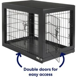 Frisco Double Door Furniture Style Dog Crate, Black -Chewy 253026 PT3. AC SS1800 V1615840384