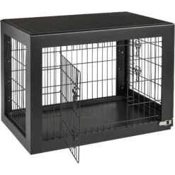 Frisco Double Door Furniture Style Dog Crate, Black -Chewy 253026 PT5. AC SS1800 V1617644239