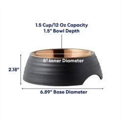 Frisco Matte Black Design Light Copper Stainless Steel Dog & Cat Bowl 11 Frisco Matte Black Design Light Copper Stainless Steel Dog & Cat Bowl -Chewy 253051 PT1. AC SS1800 V1685732020