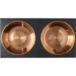 Frisco Copper Stainless Steel Elevated Foldable Double Dog & Cat Bowls -Chewy 253060 PT4. AC SS1800 V1616595727