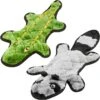 Frisco Alligator Stuffing-Free Flat Plush Squeaky Dog Toy & Frisco Raccoon Stuffing-Free Flat Plush Squeaky Dog Toy