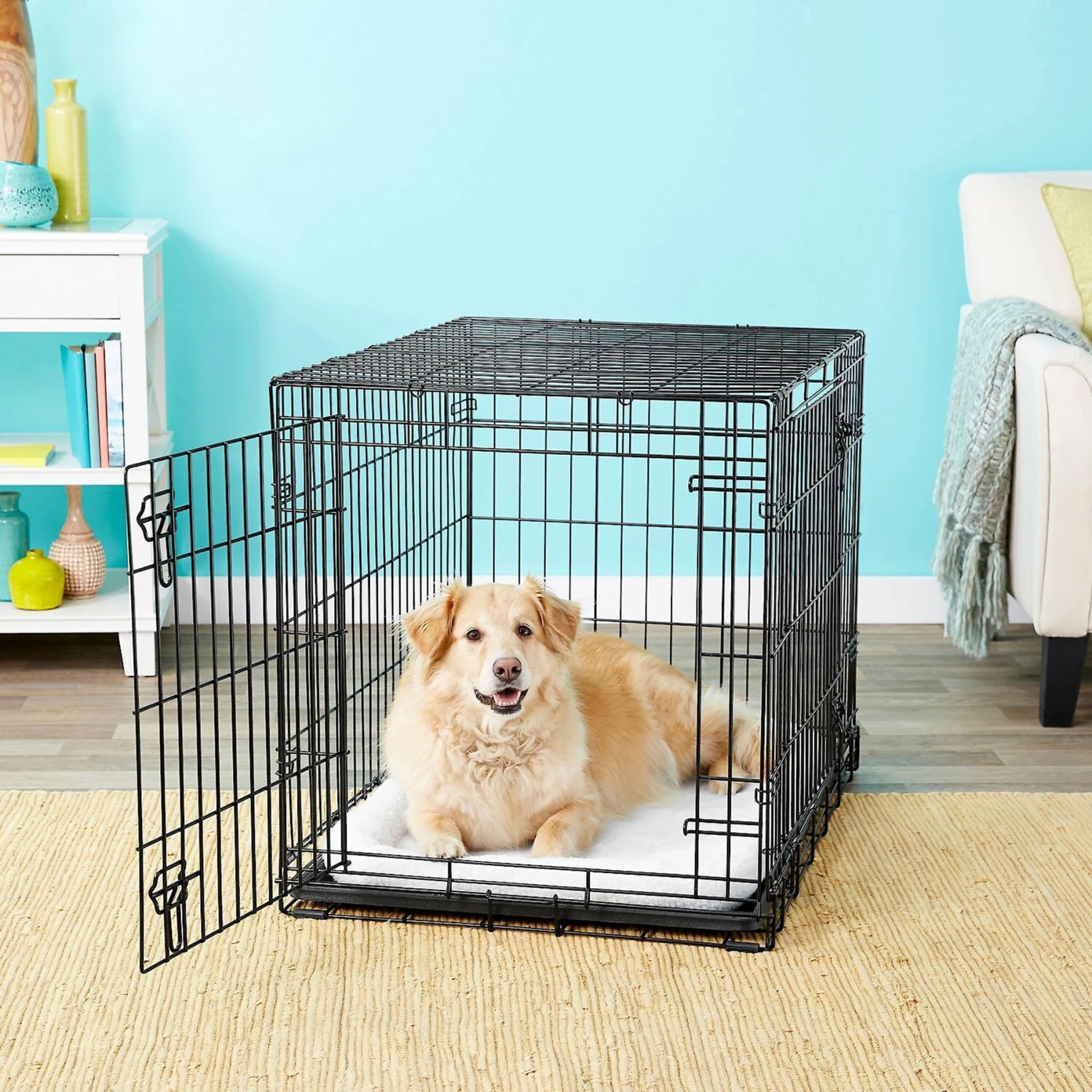 Frisco Heavy Duty Fold & Carry Double Door Collapsible Wire Dog Crate & Frisco Wire Dog & Small Pet Exercise Pen With Step-Through Door 5 Frisco Heavy Duty Fold & Carry Double Door Collapsible Wire Dog Crate & Frisco Wire Dog & Small Pet Exercise Pen With Step-Through Door - Image 3