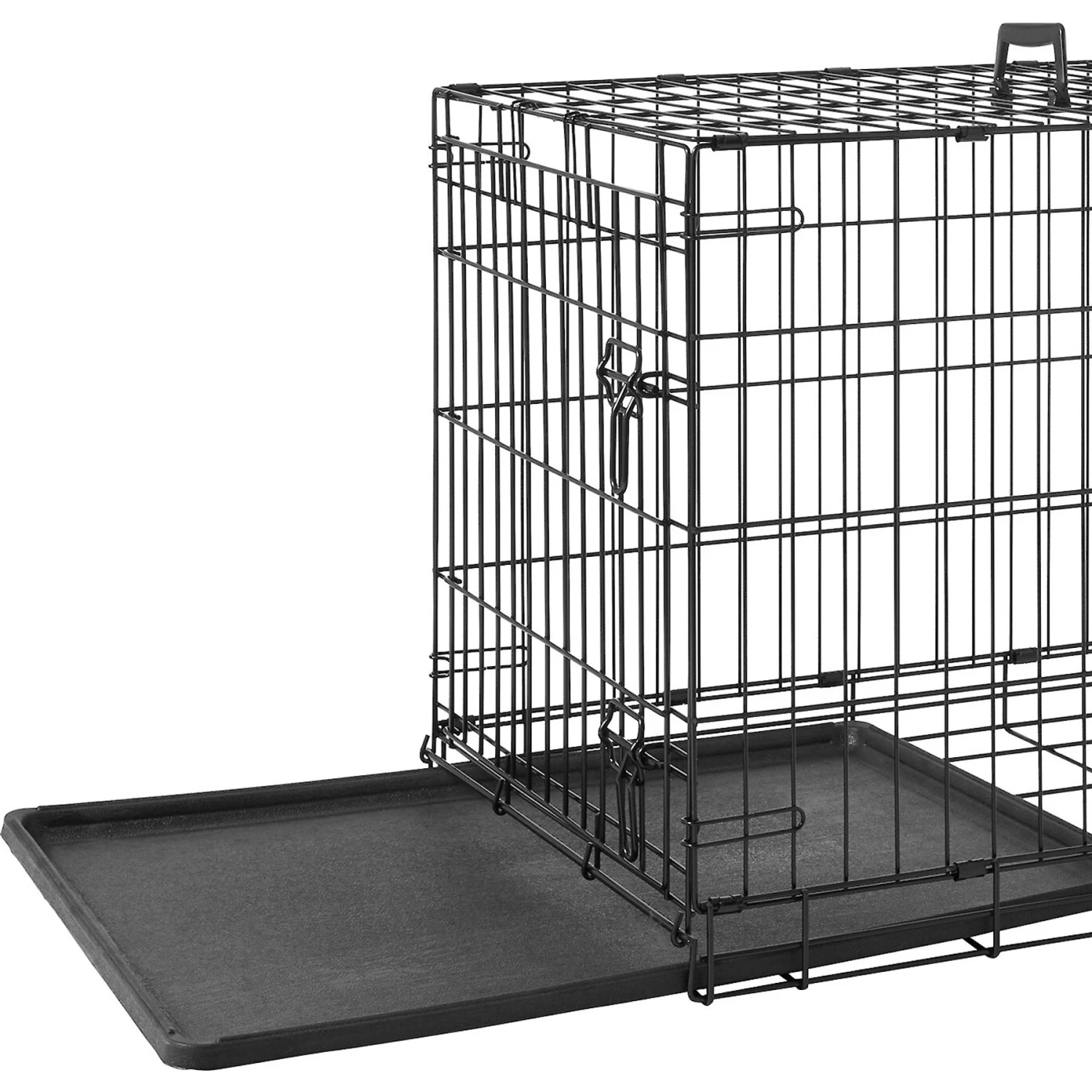 Frisco Heavy Duty Fold & Carry Single Door Collapsible Wire Dog Crate & Frisco Quilted Dog Crate Mat 4 Frisco Heavy Duty Fold & Carry Single Door Collapsible Wire Dog Crate & Frisco Quilted Dog Crate Mat - Image 2