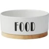 Frisco Ceramic Food Dog & Cat Bowl With Wood Base -Chewy 256043 MAIN. AC SS1800 V1615299982