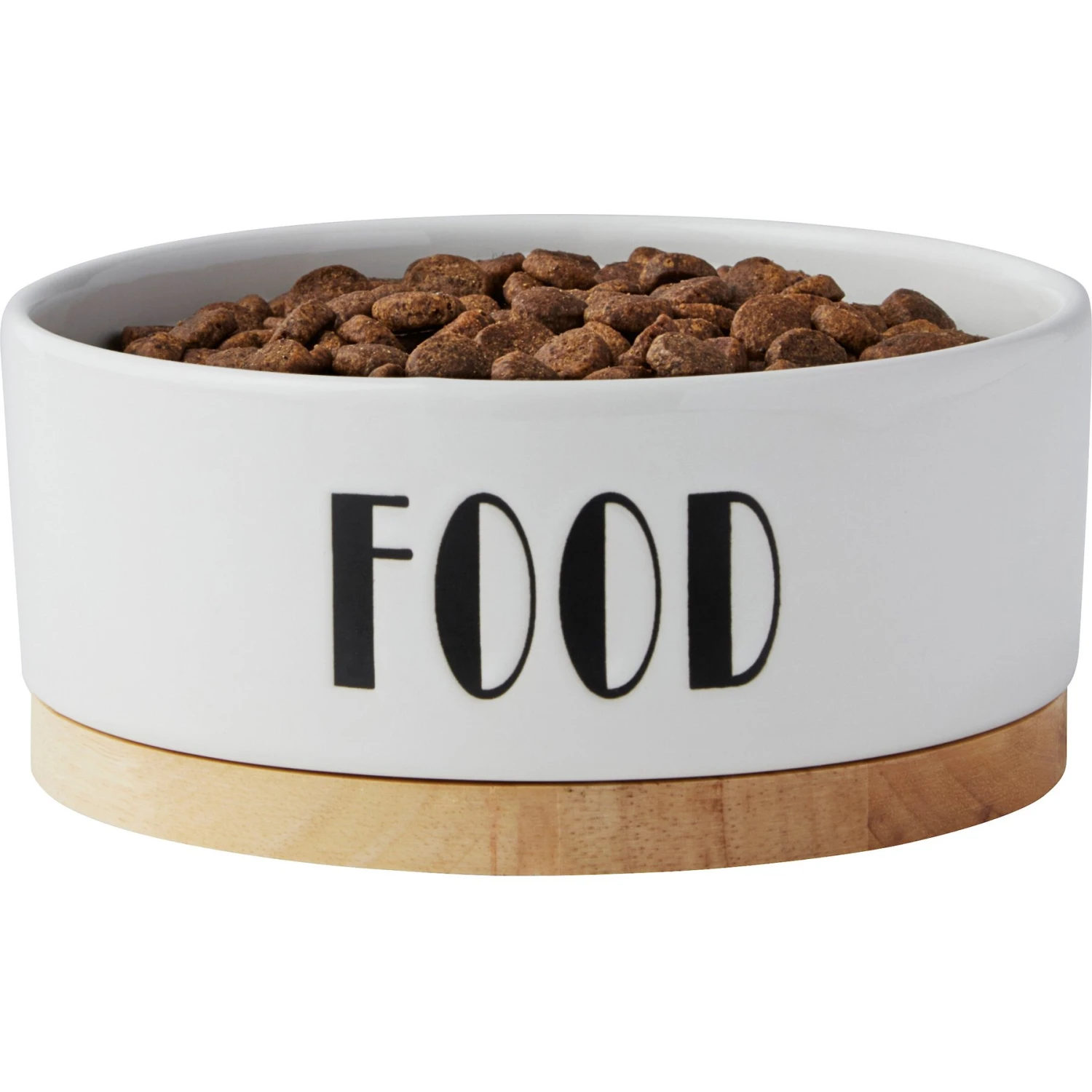Frisco Ceramic Food Dog & Cat Bowl With Wood Base 5 Frisco Ceramic Food Dog & Cat Bowl With Wood Base - Image 3