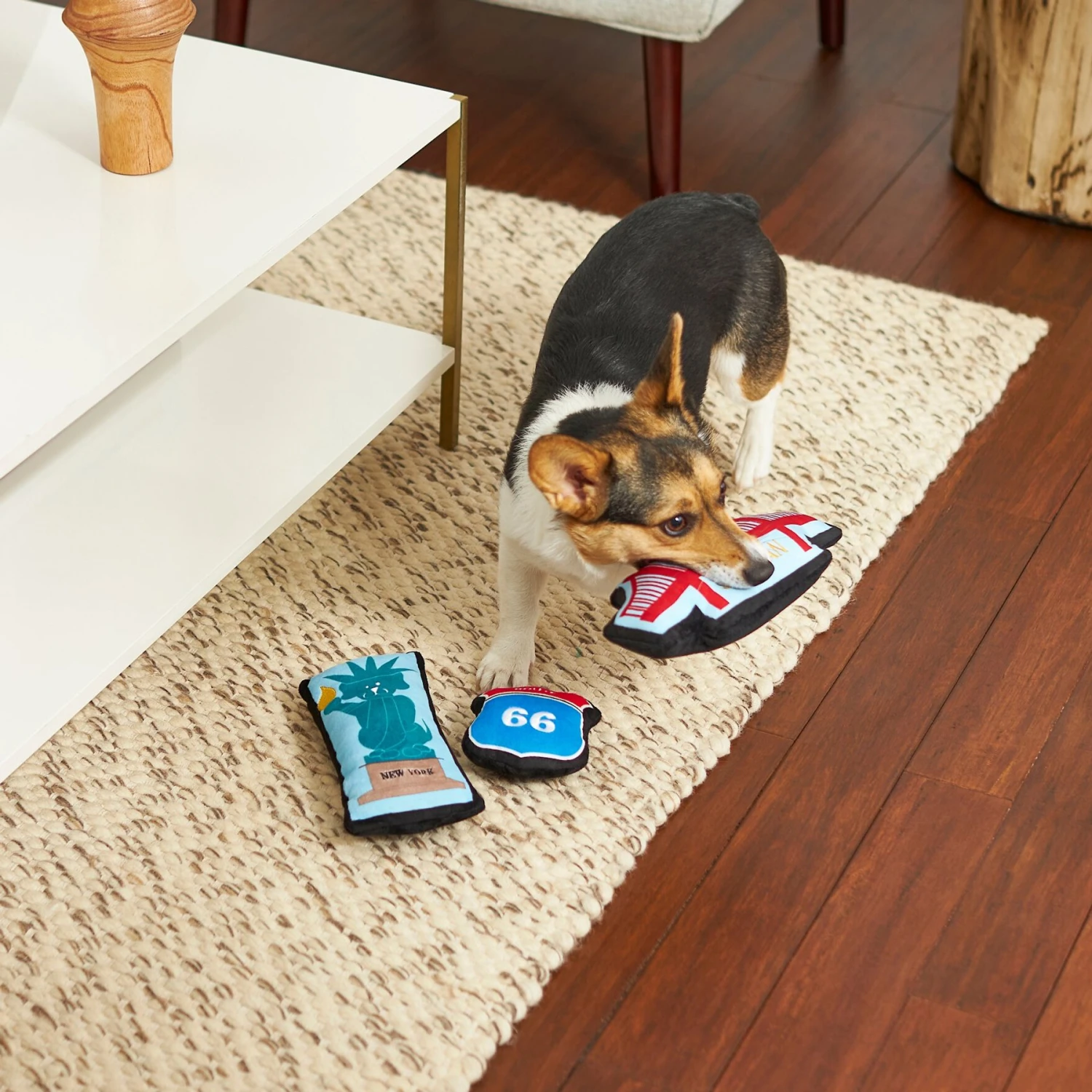 Frisco Road Trip Sightseeing Plush Squeaky Dog Toy, 3 Count 5 Frisco Road Trip Sightseeing Plush Squeaky Dog Toy, 3 Count - Image 3