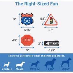 Frisco Road Trip Traffic Signs Plush Squeaky Dog Toy, 4 Count -Chewy 262016 PT1. AC SS1800 V1623698255
