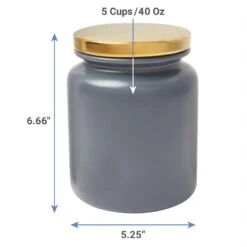 Frisco Modern Gold Rim Ceramic Treat Jar -Chewy 270190 PT1. AC SS1800 V1620913237