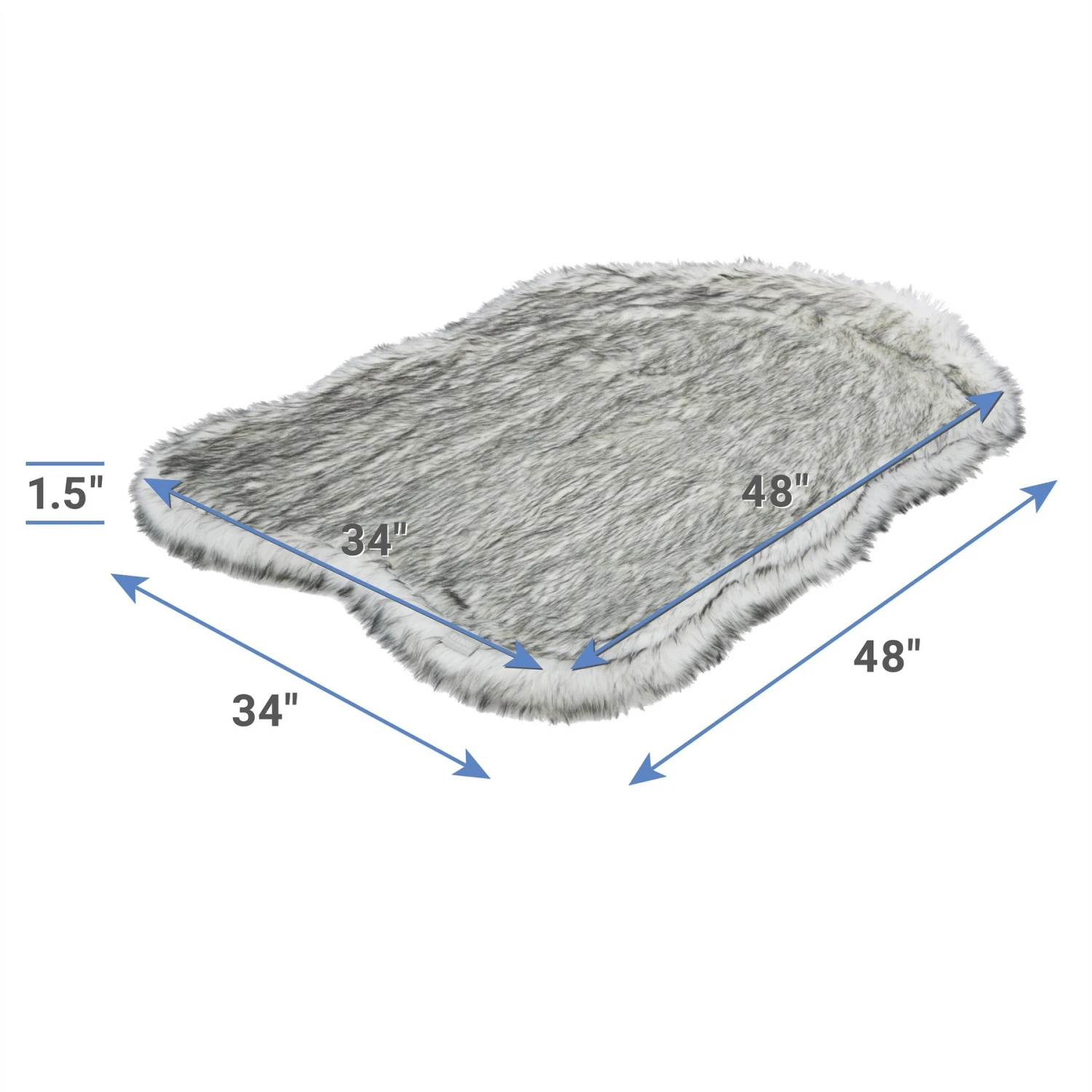 Frisco Faux Fur Orthopedic Pelt Pillow Dog Bed W/Removable Cover 4 Frisco Faux Fur Orthopedic Pelt Pillow Dog Bed W/Removable Cover - Image 2