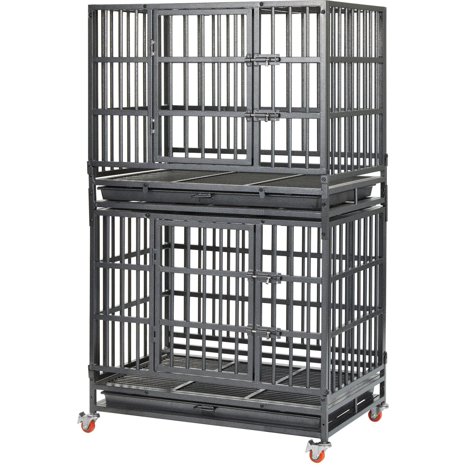 Frisco Ultimate Foldable & Stackable Heavy Duty Steel Metal Single Door Dog Crate 7 Frisco Ultimate Foldable & Stackable Heavy Duty Steel Metal Single Door Dog Crate - Image 5