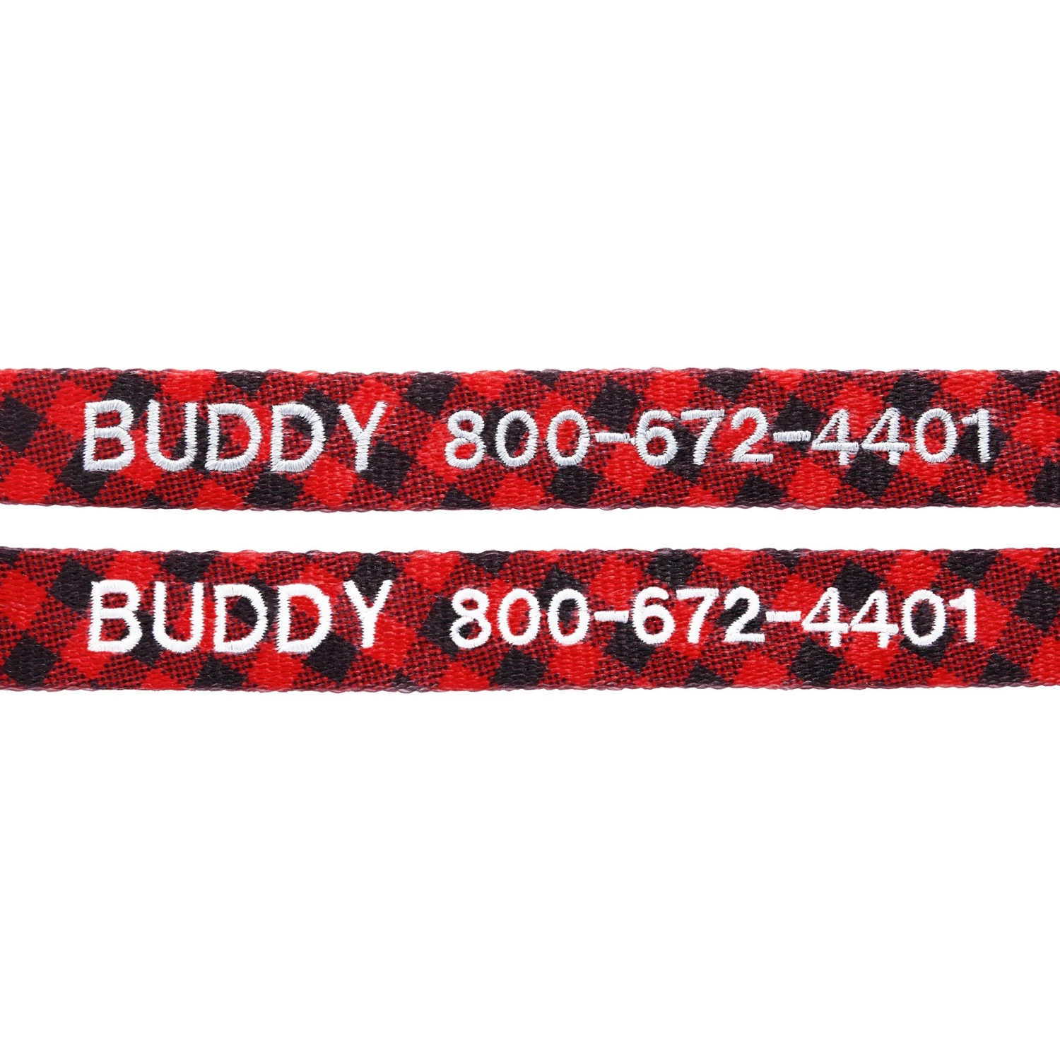 Frisco Buffalo Check Polyester Personalized Dog Collar 5 Frisco Buffalo Check Polyester Personalized Dog Collar - Image 3